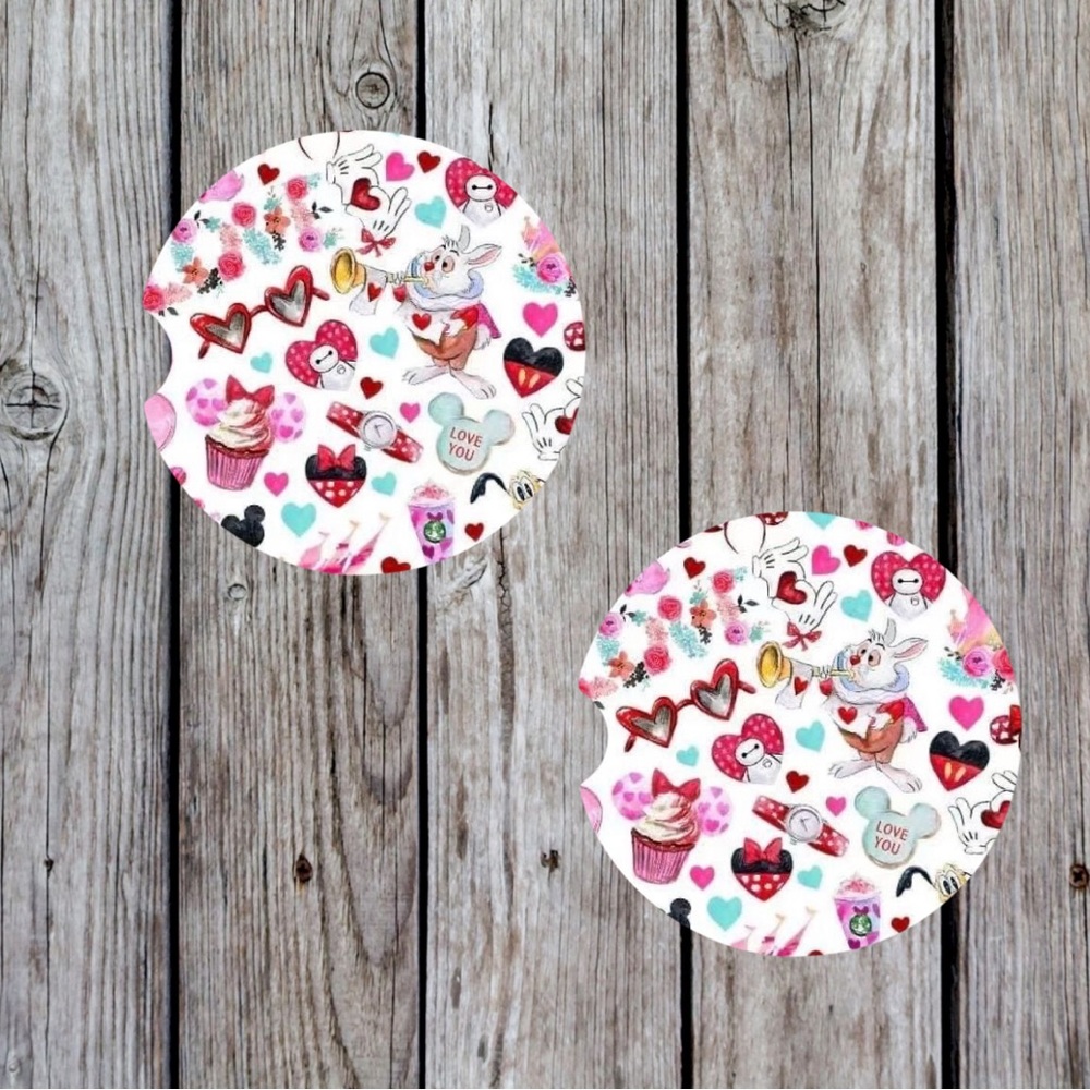 Disney valentine 20oz tumbler free matching car coasters